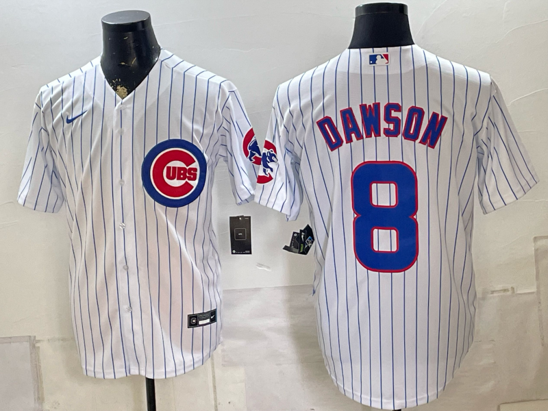 Men 2026 Chicago Cubs #8 Dawson white Game Nike MLB Jersey 08110->chicago cubs->MLB Jersey